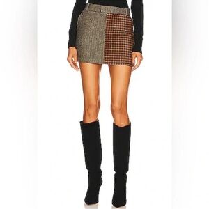 Rails Brown and Gray Plaid Mini Skirt